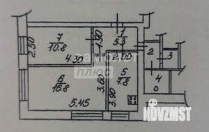 2-к квартира, вторичка, 46м2, 1/2 этаж