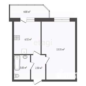 1-к квартира, вторичка, 26м2, 7/16 этаж