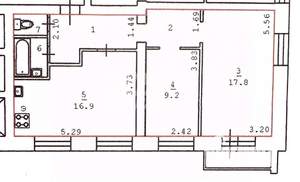 2-к квартира, вторичка, 60м2, 2/10 этаж