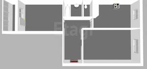 2-к квартира, вторичка, 48м2, 1/10 этаж
