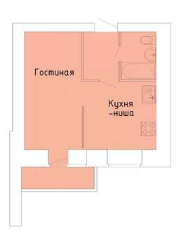 Студия квартира, вторичка, 28м2, 7/12 этаж