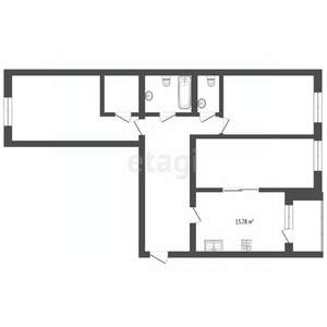 3-к квартира, вторичка, 104м2, 2/6 этаж