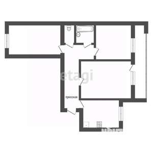 3-к квартира, вторичка, 62м2, 8/10 этаж