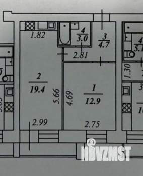 1-к квартира, вторичка, 40м2, 8/10 этаж