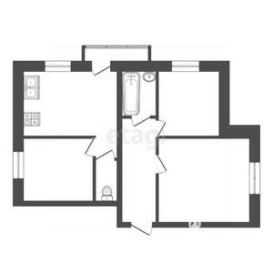 3-к квартира, вторичка, 61м2, 9/9 этаж