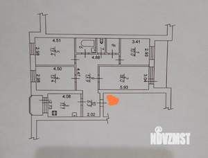4-к квартира, вторичка, 92м2, 5/5 этаж