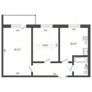 2-к квартира, вторичка, 48м2, 12/14 этаж