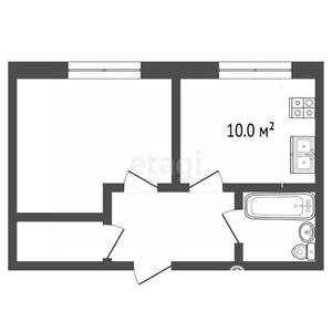 1-к квартира, вторичка, 35м2, 1/5 этаж