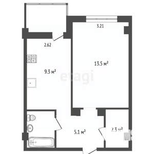 1-к квартира, вторичка, 36м2, 13/16 этаж