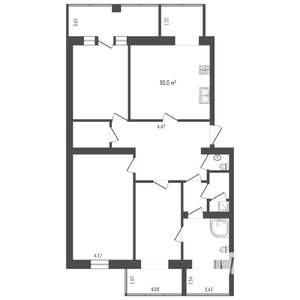 4-к квартира, вторичка, 145м2, 1/4 этаж