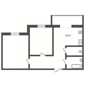 2-к квартира, вторичка, 56м2, 5/16 этаж