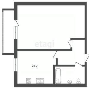 1-к квартира, вторичка, 34м2, 2/5 этаж