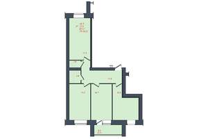 3-к квартира, строящийся дом, 80м2, 3/10 этаж