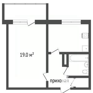 1-к квартира, вторичка, 35м2, 5/5 этаж