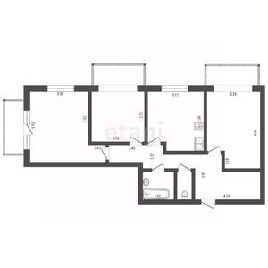 3-к квартира, вторичка, 84м2, 2/4 этаж
