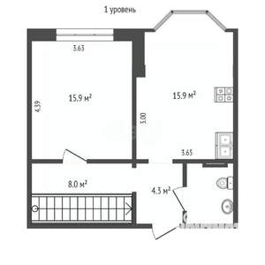 3-к квартира, вторичка, 95м2, 3/8 этаж
