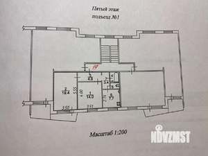 2-к квартира, вторичка, 53м2, 5/5 этаж