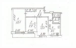 3-к квартира, вторичка, 62м2, 8/9 этаж