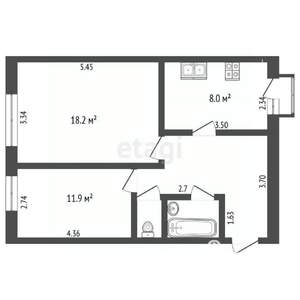 2-к квартира, вторичка, 56м2, 3/5 этаж