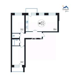 3-к квартира, вторичка, 87м2, 2/3 этаж