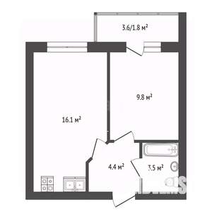 1-к квартира, вторичка, 34м2, 11/12 этаж