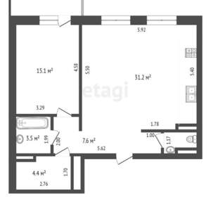 2-к квартира, вторичка, 66м2, 3/7 этаж