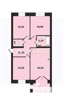 3-к квартира, сданный дом, 91м2, 3/4 этаж