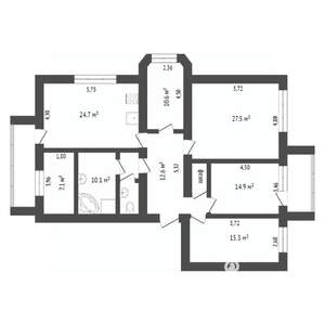 4-к квартира, вторичка, 140м2, 5/5 этаж