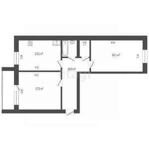 2-к квартира, вторичка, 61м2, 5/5 этаж