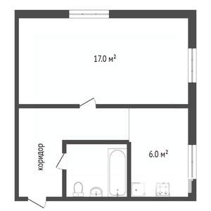1-к квартира, вторичка, 31м2, 3/5 этаж