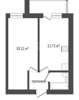 1-к квартира, вторичка, 39м2, 3/10 этаж