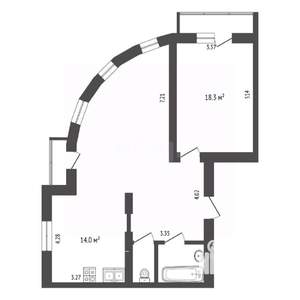 2-к квартира, вторичка, 74м2, 7/10 этаж
