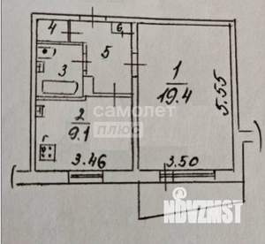 1-к квартира, вторичка, 37м2, 4/9 этаж