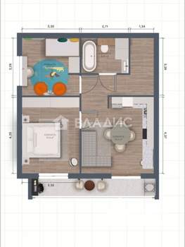 2-к квартира, вторичка, 65м2, 12/12 этаж