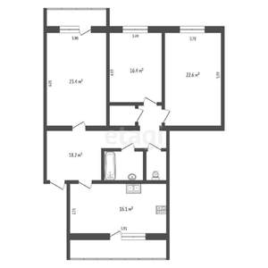 3-к квартира, вторичка, 122м2, 3/5 этаж