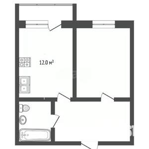 1-к квартира, вторичка, 36м2, 12/14 этаж