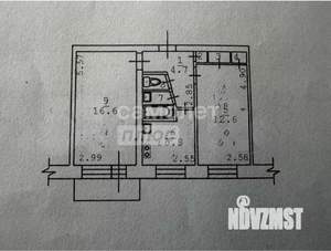 2-к квартира, вторичка, 44м2, 4/5 этаж
