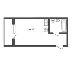 Студия квартира, вторичка, 26м2, 1/10 этаж