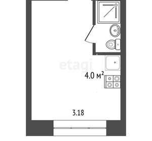 Студия квартира, вторичка, 13м2, 3/5 этаж