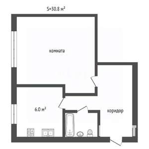 1-к квартира, вторичка, 31м2, 5/5 этаж