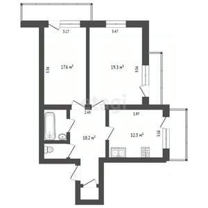 2-к квартира, вторичка, 65м2, 4/8 этаж