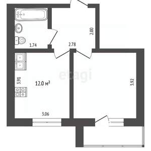 1-к квартира, вторичка, 36м2, 14/14 этаж