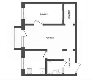 2-к квартира, вторичка, 45м2, 5/5 этаж