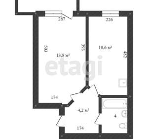 1-к квартира, вторичка, 33м2, 6/10 этаж