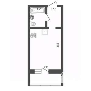 Студия квартира, вторичка, 21м2, 4/12 этаж