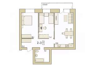 3-к квартира, вторичка, 70м2, 8/10 этаж