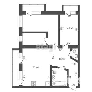 3-к квартира, вторичка, 100м2, 4/8 этаж