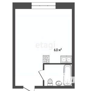 Студия квартира, вторичка, 13м2, 2/5 этаж