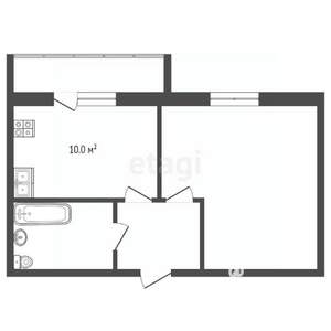 1-к квартира, вторичка, 31м2, 8/12 этаж