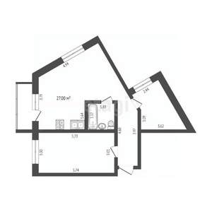 2-к квартира, вторичка, 64м2, 9/9 этаж